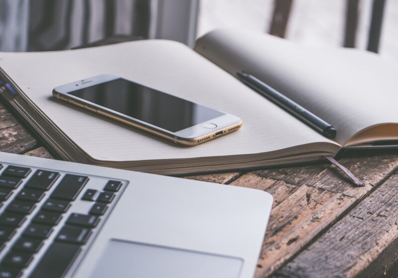 Phone, notebook and laptop
