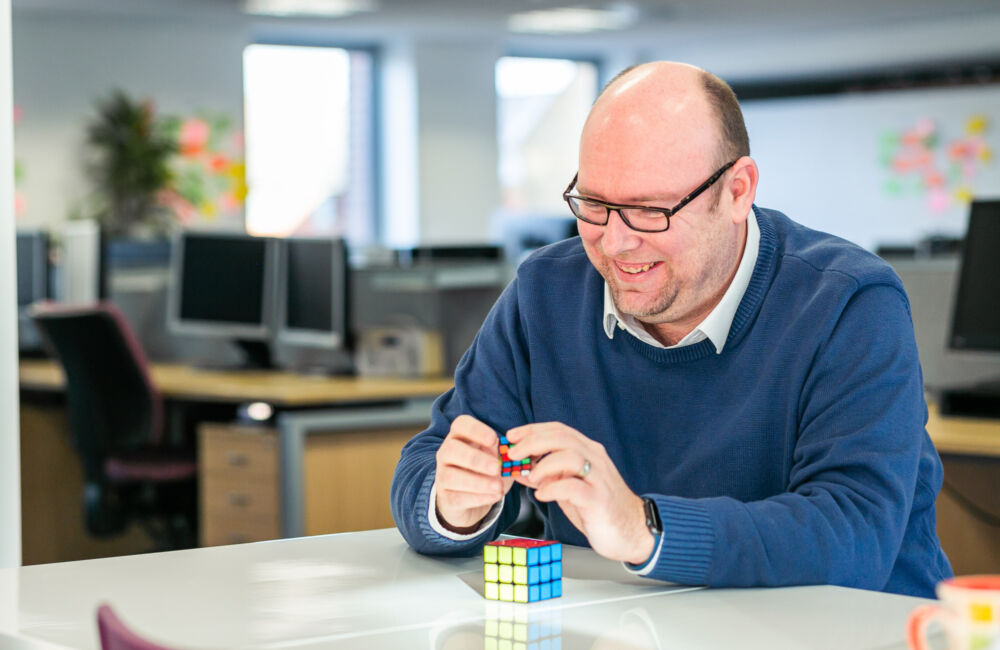 Dave with a rubik's cube