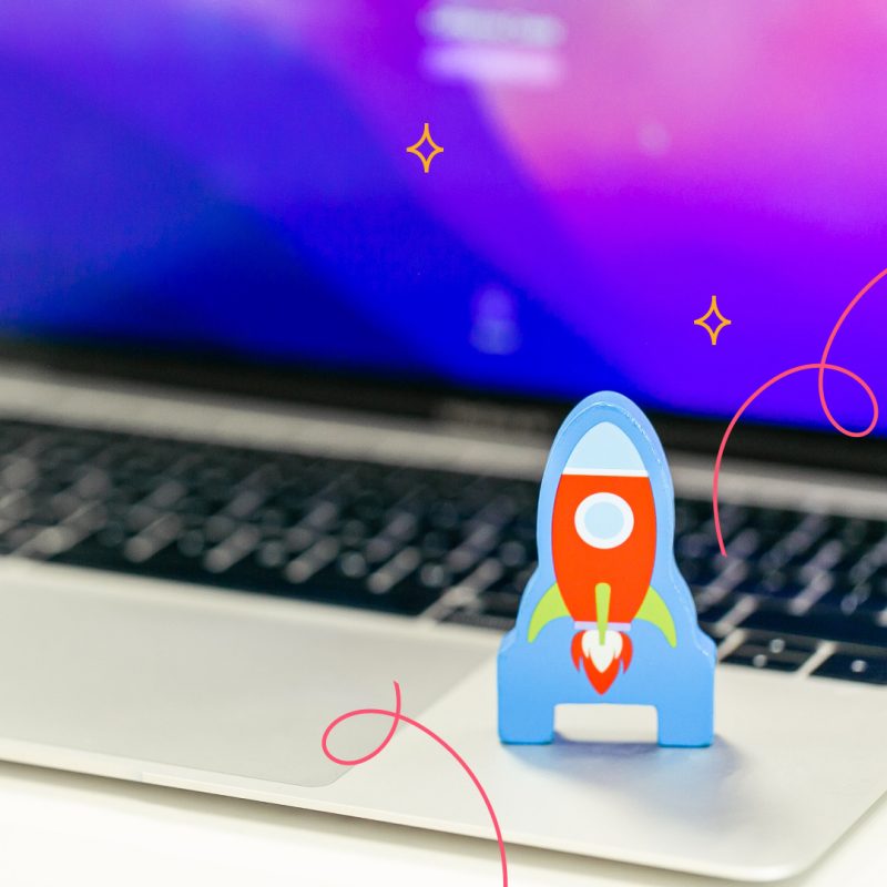 Rocket on laptop