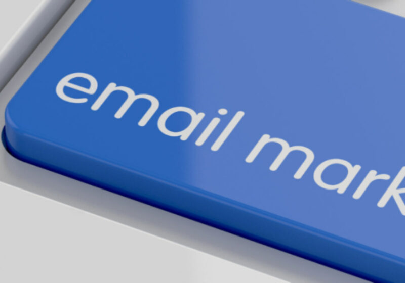 Email marketing button on keyboard