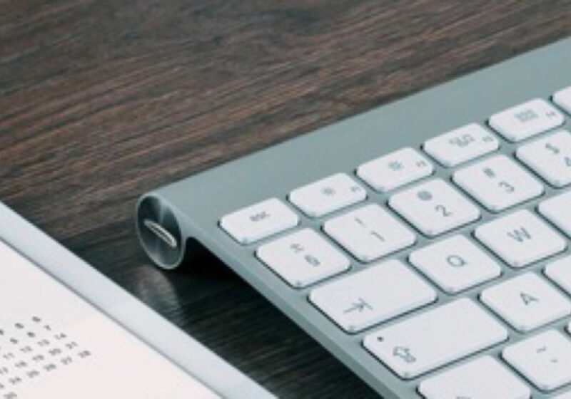Keyboard and Calendar on desk