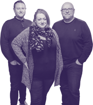 Bec, Dave and Adam at Data HQ